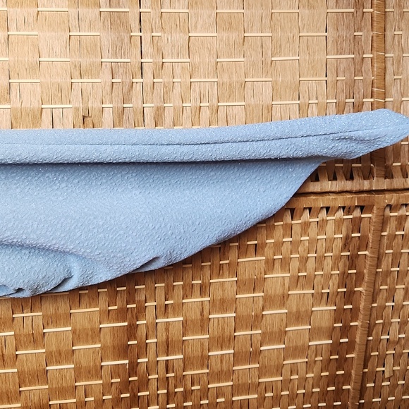 Women's Junior Size, Bodycon Sparkling Blue with Ruched Side Part & Slit Dress - Picture 5 of 11